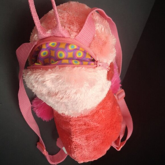 TY Gilda Orange & Pink 100% TY Silk Shell Small Backpack - Picture 4 of 7
